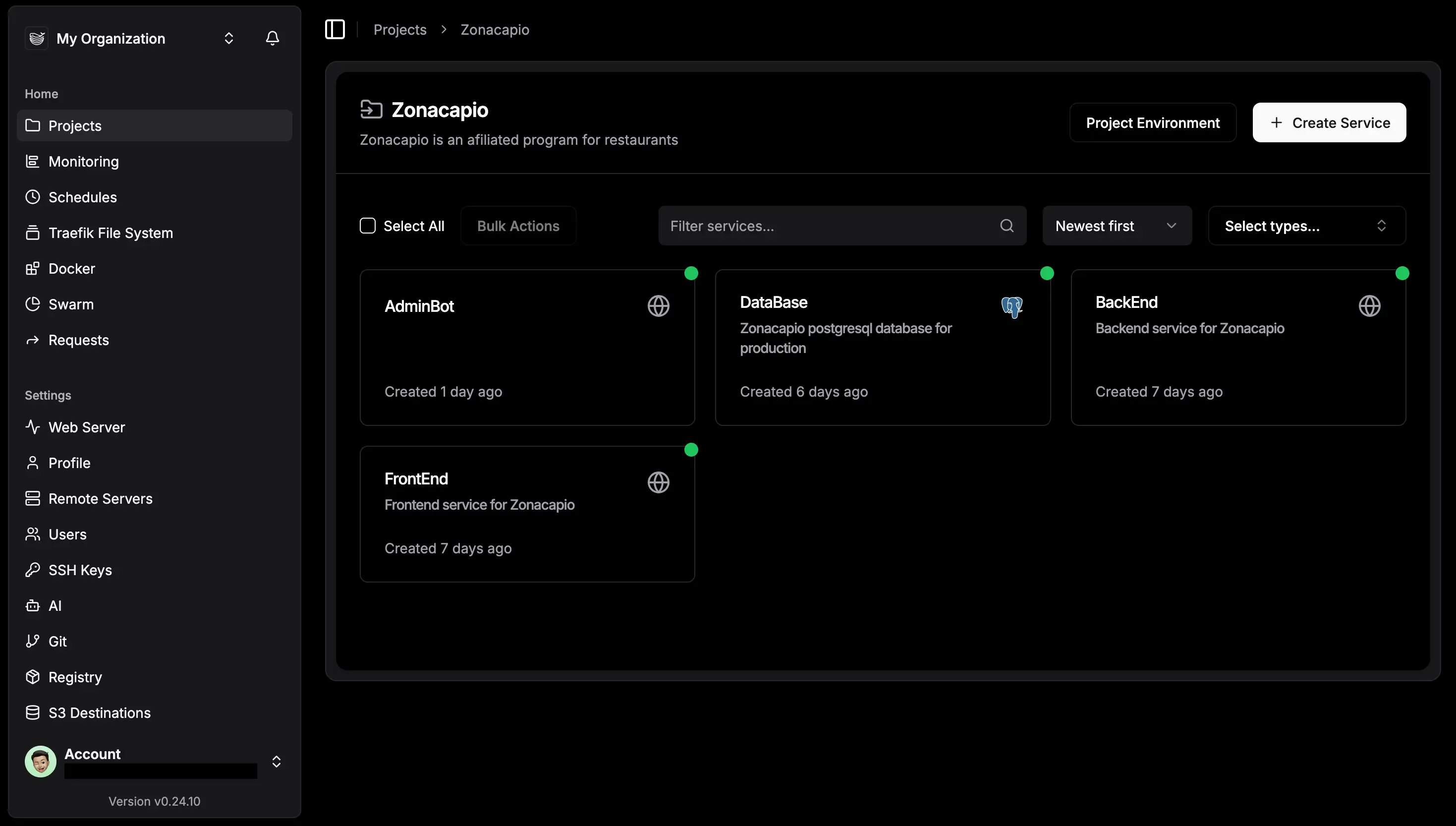 Deployment is managed with Dokploy, an open-source tool for seamless cloud deployment.